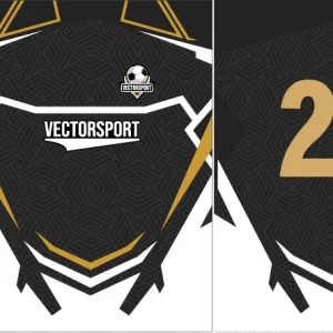 Pattern Jersey Negro Dorado